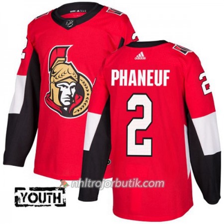 Barn Ishockey Ottawa Senators Tröja Dion Phaneuf 2 Adidas 2017-2018 Röd Authentic
